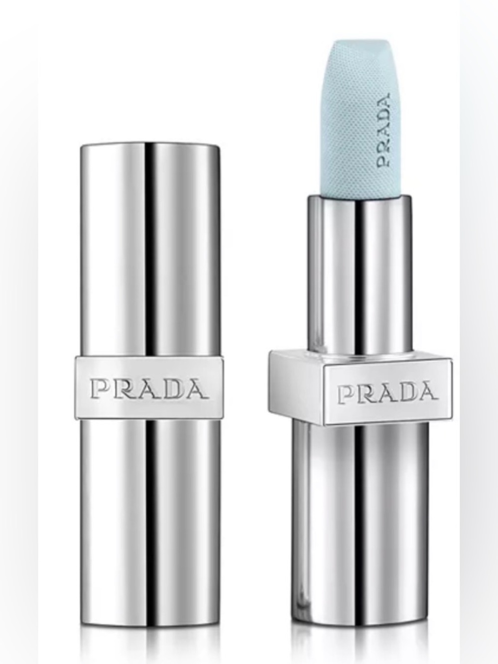 NIB [Prada] Monochrome Moisturizing Lip Balm Set 000 Universal/U001 Astral Pink - Picture 8 of 15
